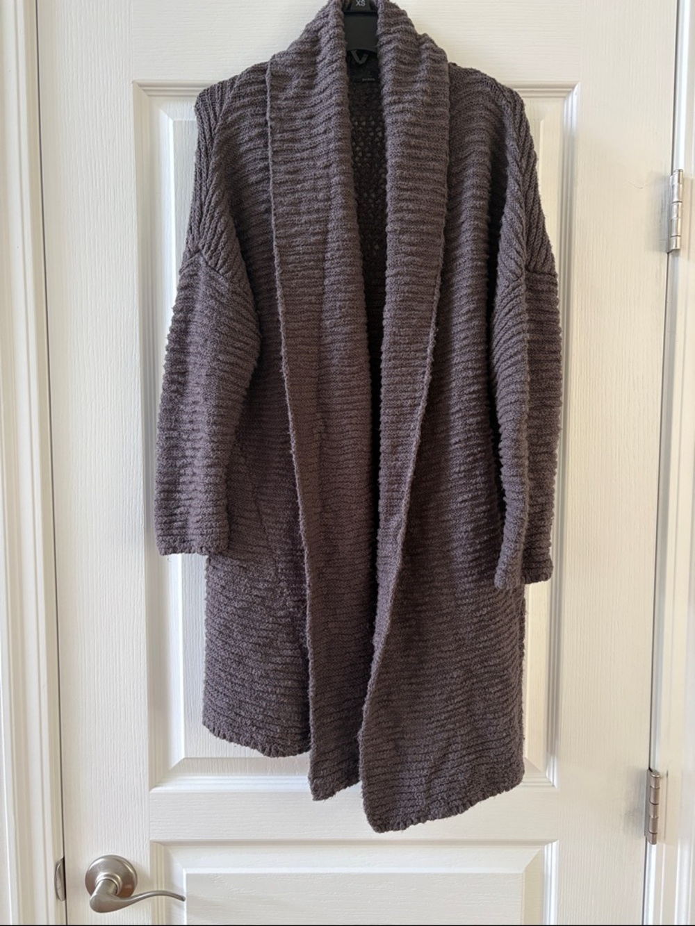 Prana Open-Front Ribbed Cardigan - Taupe Gray
